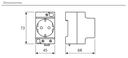 Base toma tierra lateral 16a 250v para carril DIN blanco MS71. Mod. 99B-3587.jpg