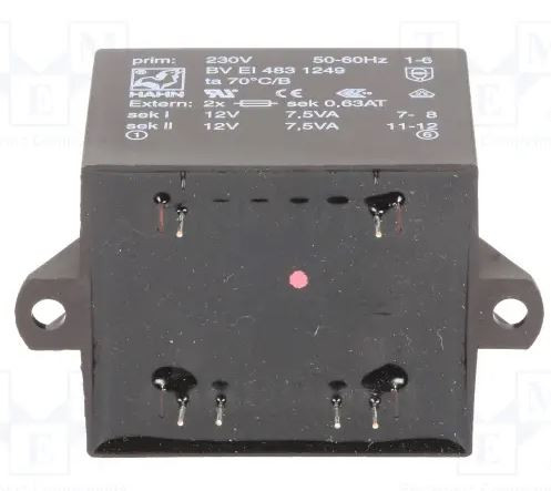 Transformador encapsulado 15VA 230VCA 2x12V 2x625mA. Mod. BVEI4831249-14255.jpg