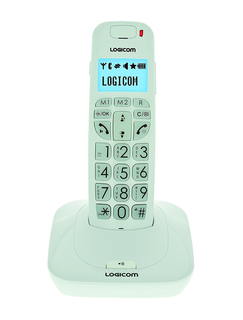 Teléfono inalámbrico con pantalla, color blanco Logicom. Mod. CONFORT 150-8542.jpg