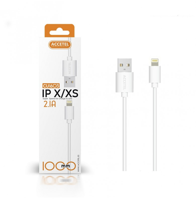 Conexión USB Iphone 2.1A blanco 1metro Accetel. Mod. CU1603-16839.jpg