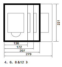 Caja de distribución 8 módulos empotrar Sassin. Mod. D506WW08-11391.jpg