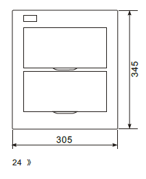 Caja de distribución 24 módulos empotrar Sassin. Mod. D506WW24-12433.jpg