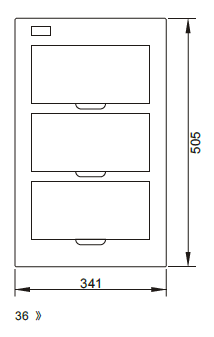 Caja de distribución 36 módulos empotrar Sassin. Mod. D506WW36-12439.jpg