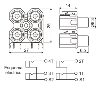 Base coaxial 4 RCA soldar. Mod. 10.563/4-9886.jpg