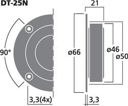 Tweeter HiFi de neodimio, 40 W, 8 O. Mod. DT-25N-9658.jpg