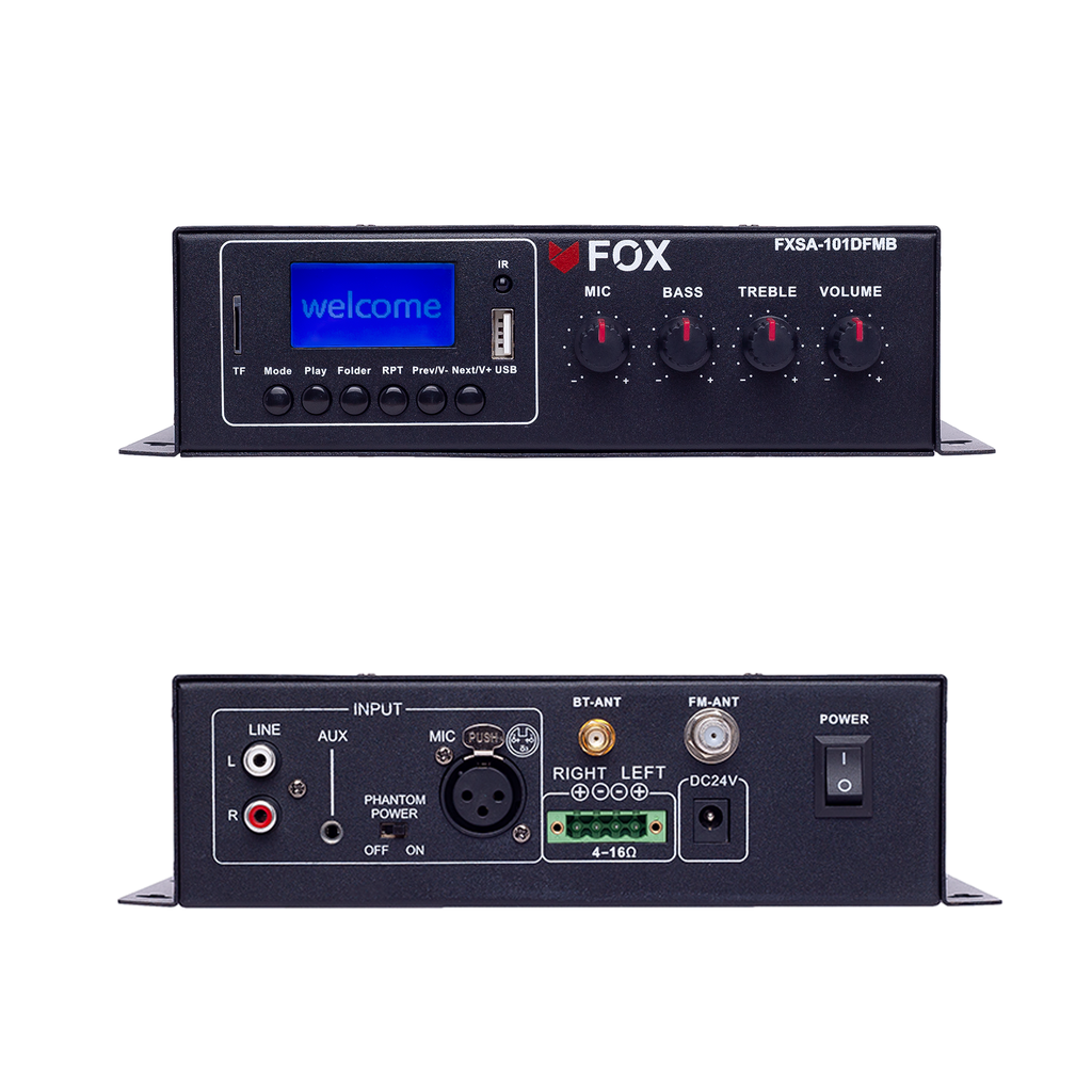 Mini amplificador estéreo Bluetooth USB FM 2x50W Fox. Mod. FXSA-101DFMB-16924.jpg