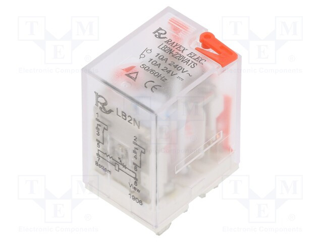 Relé electromagnético 2 ctos 230VCA 10A/240VCA. Mod. LB2N-220ATS-15572.jpg