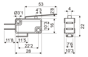 Microinterruptor con palanca de 53 MM Electro DH Mod. 11.496/P/2-1504.jpg