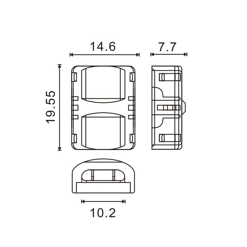 Conector de Hipopótamo Para Tira Led Ip65 10Mm 2Pin. Mod. LM2908-17229.jpg