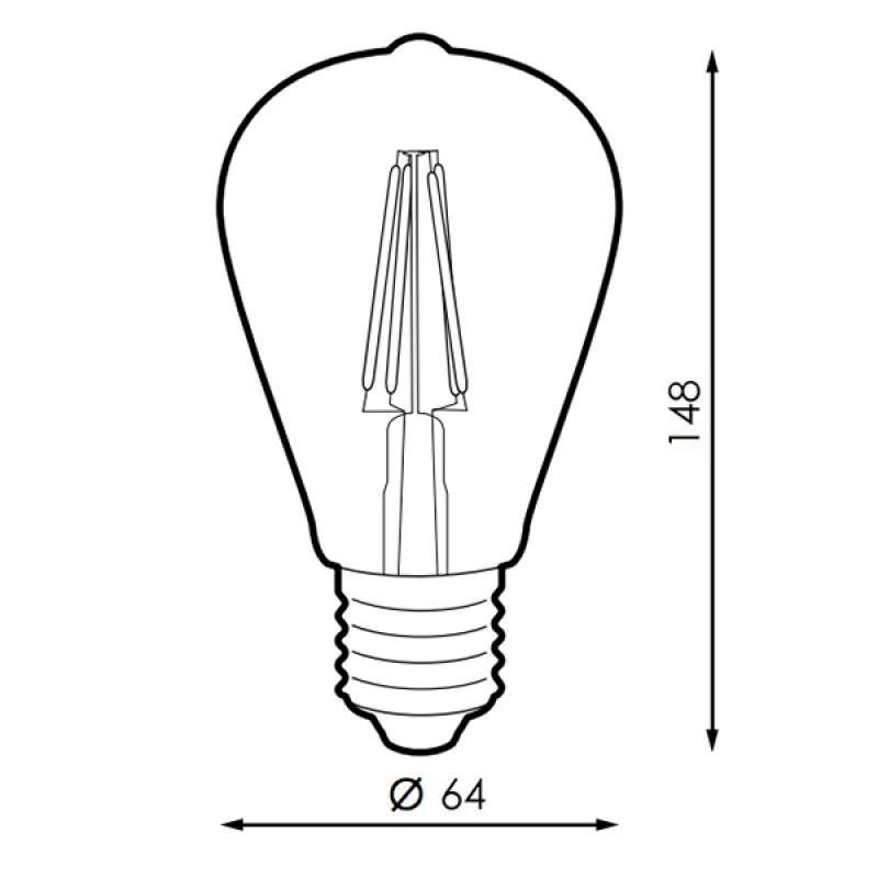 Bombilla Led Filamento E27 ST64 6W ámbar 2300K. Mod. LM8563-16542.jpg