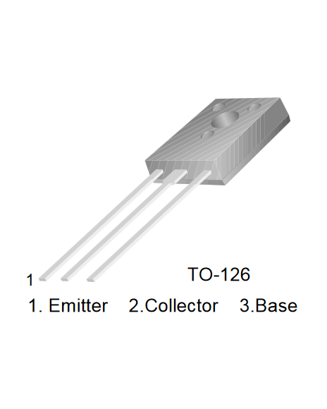 Transistor de Unión Bipolar Único, Propósito General, PNP, -300 V, 20 W, -500 mA, 30 hFE. Mod. MJE350-7617.jpg