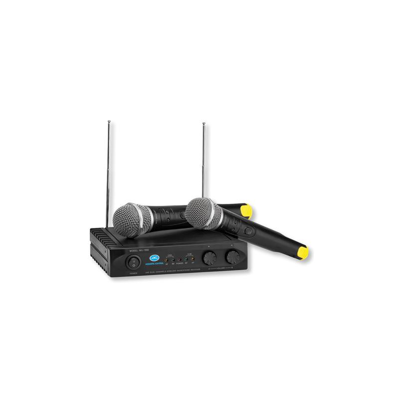 Micrófono inalámbrico profesional doble VHF con dos micrófonos de mano Acoustic Control. Mod. MU 1002 / HAND-16180.jpg