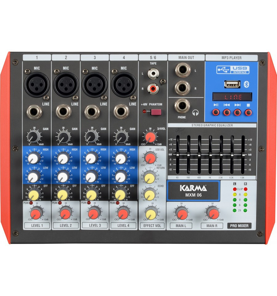 Mesa de mezcla 6 canales USB Bluetooth Karma. Mod. MXM06-17009.jpg