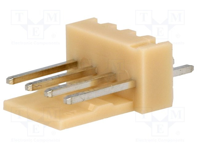 Conector placa macho NS25 2,54mm PIN: 4 THT.  Mod. NS25-W4P-11648.jpg