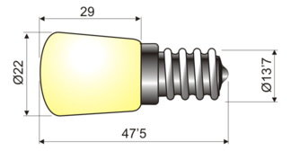 Bombilla para hornos a rosca conexión E14 230 V 25 W 300 ºC Electro DH. Mod. 12.630/25-1587.jpg