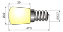 Bombilla para hornos a rosca conexión E14 230 V 25 W 300 ºC Electro DH. Mod. 12.630/25-1587.jpg