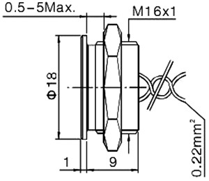 Pulsador piezoeléctrico OFF-(ON) SPST-NO 0,2A/24VCA IP68. Mod. PS161P10Y01-13112.jpg