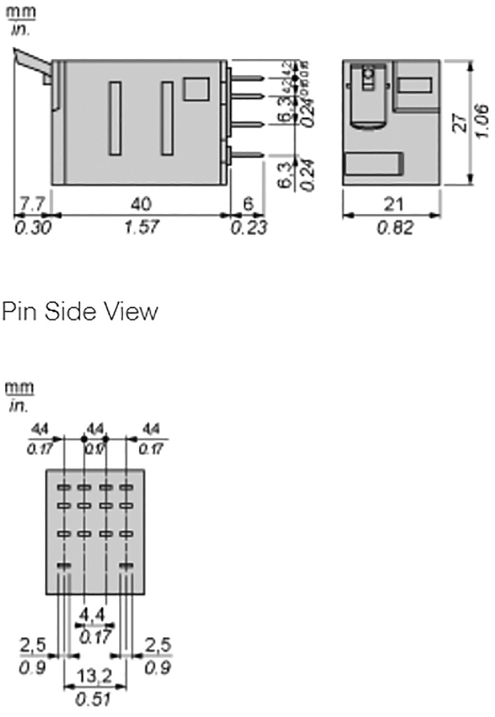 Relé electromagnético 4 ctos 24VCA 6A/250VCA. Mod. RXM4AB1B7-15154.jpg