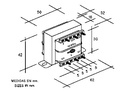 Transformador salida simétrica 12V-0-12V 0.3A. Mod. 16026-7441.jpg