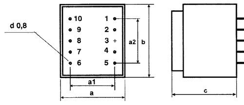 Transformador cerrado 2.5VA 230VCA 2X12V 2X104.1mA PCB. Mod. TEZ2.5/D230/12-12V-15950.jpg