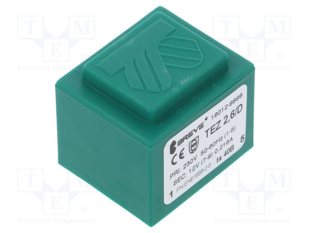 Transformador encapsulado 2.6VA E: 230V - S: 12V. Mod. TEZ2.6/D/12V-TA40-14074.jpg