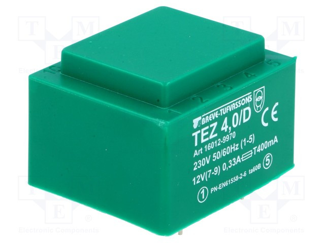 Transformador encapsulado 230VAC a 12VAC 4VA 0.333A PCB. Mod. TEZ4D23012V-15190.jpg