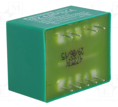 Transformador encapsulado 230V AC a 2X9V AC 4VA 2X0.22A. Mod. TEZ4/D/9-9V-17514.jpg