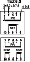 Transformador encapsulado 400VAC a 2X12VAC 6VA 2X0.25A PCB. Mod. TEZ6/D400/12-12V-15467.jpg