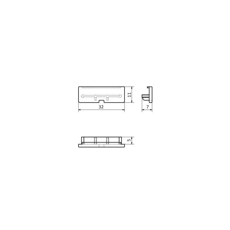 Tapa final para perfil Led WIDE (2 unidades). Mod. TL84130022-8225.jpg