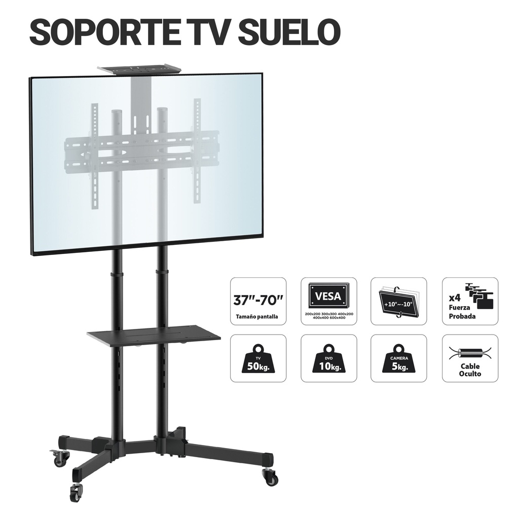 Soporte suelo TV 37" a 70" 50kg. Mod. CR0661-17560.jpg