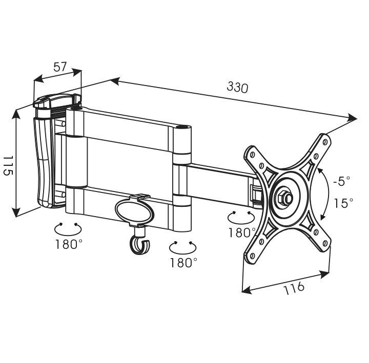 Soporte para pared de dos brazos 10" a 24" TMSLC473-7584.jpg