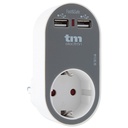 Cargador doble USB 2.4A + schuko grafito. Mod. TMUAD114B-9633.jpg