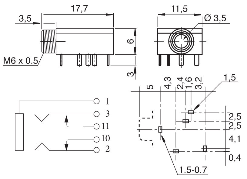 Conector base jack 3.5 hembra c/impreso c/tuerca. Mod. 0234-10822.jpg