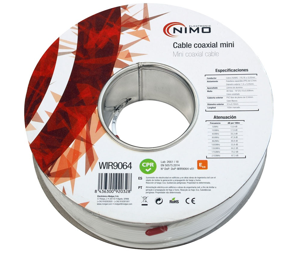 Cable mini coaxial 75 Ohm blanco metro. Mod. WIR9064-16195.jpg