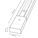 Carril Monofásico reforzado 1 metro blanco. Mod. LM3201