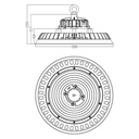 Campana Ufo Led Serie A 150W 1-10V 5000K. Mod. GA6763