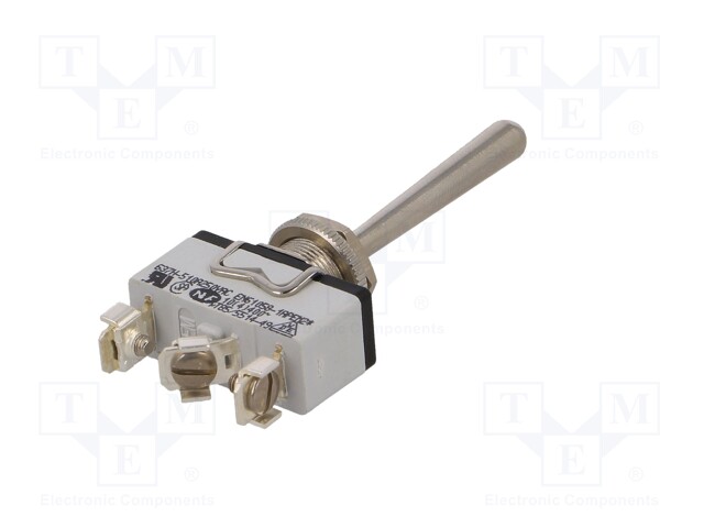 Interruptor palanca c/ retorno 3posiciones (ON)-OFF-(ON) 15A 250VAC Apem. Mod. 637H/5