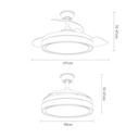Ventilador techo aspas retráctiles 72W blanco haya 106cm Emperador. Mod. 214491368 (copia)