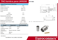 Conector TNC hembra RG58 crimpar. Mod. 1664