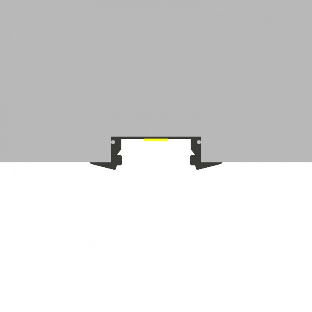 Perfil de Aluminio empotrar Sub Lacado Blanco - 2 Metros. Mod. LM3704
