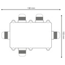 Caja estanca cinco salidas IP68 c/regleta. Mod. LM2194