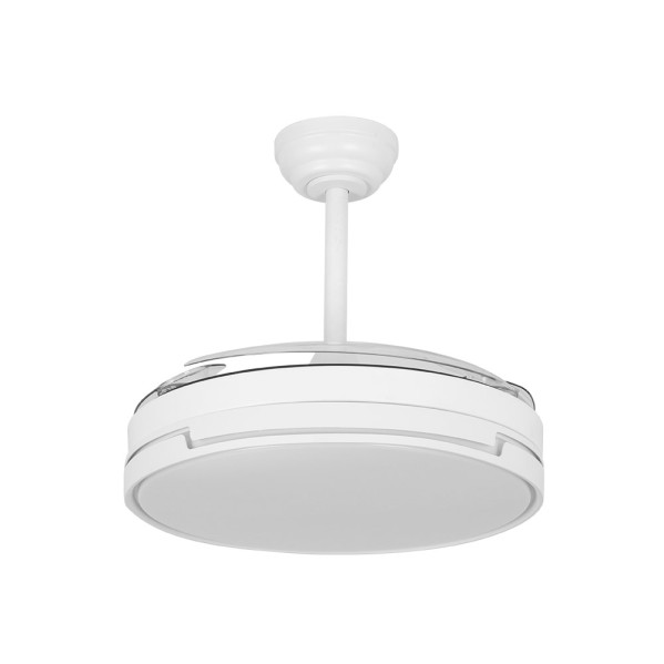 Ventilador techo aspas retráctiles 72W blanco 107cm Papiro. Mod. 212591301