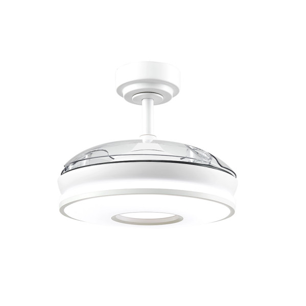 Ventilador de techo aspas retráctil 48W blanco motor DC CCT DANI. Mod. 165399001