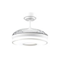 Ventilador de techo aspas retráctil 48W blanco motor DC CCT DANI. Mod. 165399001