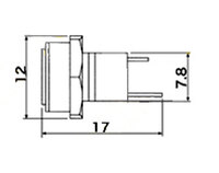 Base de alimentación chasis 5.5x2.1mm. Mod. 3772
