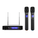 Kit 2 Micrófonos inalámbricos de mano + receptor doble VHF Audibax. Mod. Missouri 2000