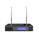 Kit 2 Micrófonos inalámbricos de mano + receptor doble VHF Audibax. Mod. Missouri 2000