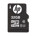 Tarjeta memoria Micro SD 32GB HP CLASS 10 + adaptador. Mod. SDU32GBHC10HP-EF