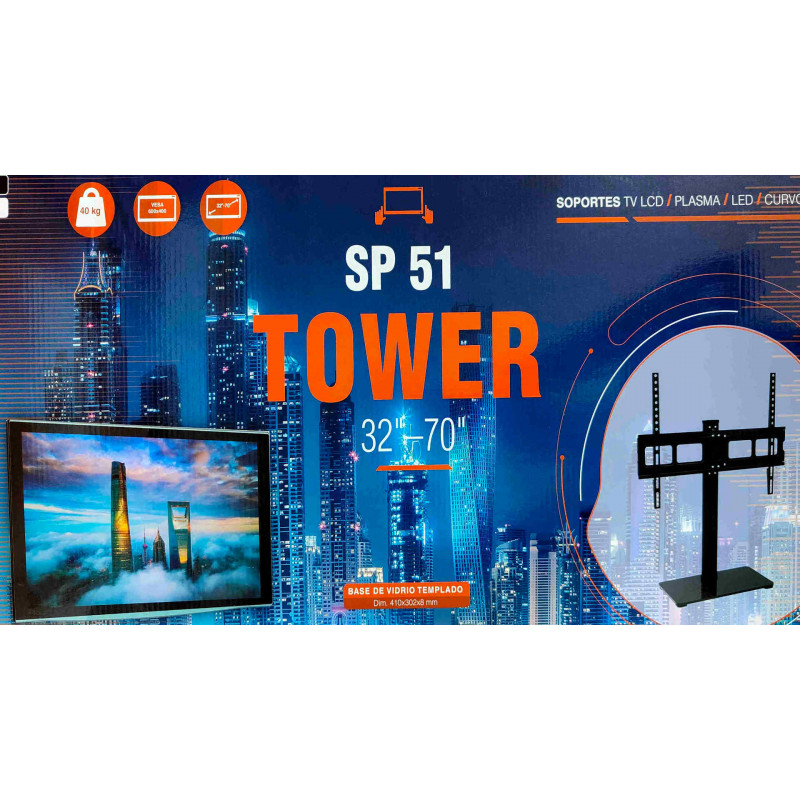 Soporte TV peana sobremesa 32 a 70" Tower. Mod. SP51