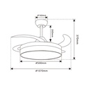 Ventilador de Techo Led Mistra CCT. Mod. LM8086